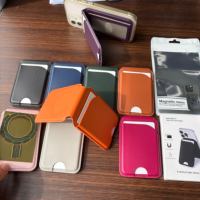 Portefeuille magnétique 2 en 1, support magnétique en cuir, porte-cartes magnétique pour iPhone, avec support réglable