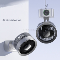 Ventilateur de circulation d'air silencieux à 3 pales, rechargeable, avec commande vocale, USB, pour bureau, mur ou voiture