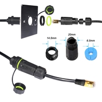 Kit adaptateur Ethernet Starlink Gen 3, étanche IP68, connecteur traversant CAT6A RJ45 à montage sur panneau, blindé, en nylon PA66, pour applications automobiles