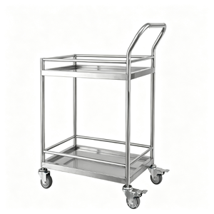 3 Tier Alloy Steel Acrylic Wine & Beverage Cart Rolling <b>Drink</b> Service Trolley Mobile <b>Bar</b> with Shelves Hotel - Product Image 1