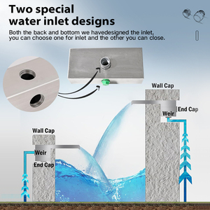 Fournisseur direct d'usine, prix bas, lumière d'aquarium RVB, acier inoxydable, <span class=keywords><strong>piscine</strong></span> portable, cascade, <span class=keywords><strong>fontaine</strong></span> - Product Image 6