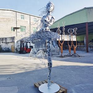 Projet de paysage d'Halloween grande figurine abstraite en acier inoxydable <span class=keywords><strong>danseuse</strong></span> métal extérieur plaza centre commercial hôtel sculpture d'elfe - Product Image 2