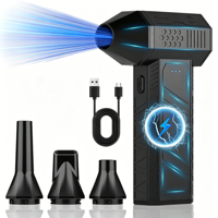 Ventilateur Souffleur Turbo Compact Mini Dernière Génération 5000 mAh Haute Vitesse Dépoussiéreur d'Air Électrique Sans Fil Moteur Brushless DIY Maison