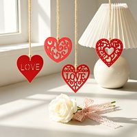 Cetakan Silikon Liontin Hati Berongga Ornamen Gantung Hati CINTA DIY Cetakan Resin Plester Aromaterapi Valentine