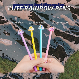 ปากกาลายกระต่ายเมฆรุ้ง ปากกาลูกลื่นลายการ์ตูนรูปเมฆ สำหรับนักเรียน อุปกรณ์เครื่องเขียนสำนักงาน ปากกาเซ็นชื่อ ผลิตโดยผู้ผลิตปากกา - Product Image 2