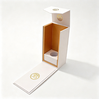 Boîte à parfum de luxe avec logo personnalisé, couvercle magnétique, boîte rigide haute pour flacon de parfum, emballage cadeau avec insert intérieur
