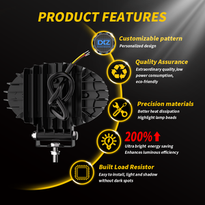 DXZwholesale 5,5 pulgadas LED 4X4 foco nuevo 8 LED 6500K luz blanca DRL para conducción de camiones LOGOTIPO personalizable luces al por mayor - Product Image 6