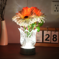 Lampe de table moderne élégante avec lumière LED en forme de fleur pour veilleuses, nouvelles lampes de table modernes, changement de couleur, deux modes de gradation