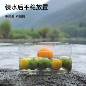 Portable Foldable Water Basin Round Collapsible Outdoor Washbasin Travel Foot Bath Bag Lightweight 0.5kg and Below - Product Image 5