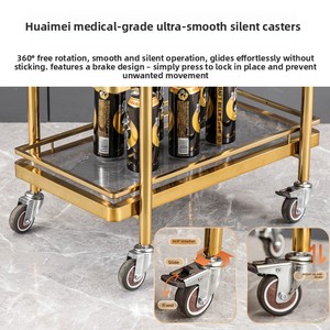 Carrello di Servizio BBQ per Hotel e Ristoranti di Lusso, in Acciaio Inox a Tre Livelli, Multifunzione, per KTV e Snack - Product Image 4