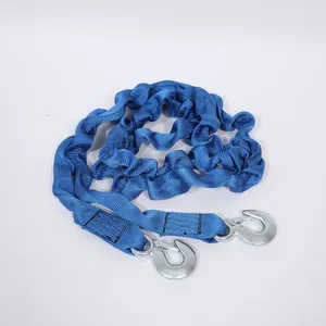 Strong and Durable 5T emergency vehicle flexible towing rope elastic recovery car tow strap
