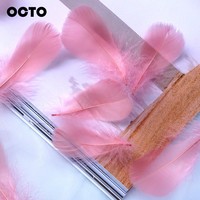 100 pièces bricolage artisanat cadeau remplissage 4-8cm assortiment naturel doux petite peau d'oie plumes Plumage