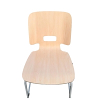 Chaise d'école en contreplaqué HPL avec placage bois naturel pour enseignants et élèves