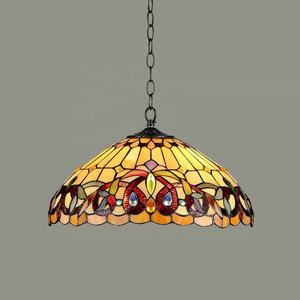 Lámpara Colgante LED de Estilo Vintage Tiffany de 40CM con Vidrio de Colores, Elegantes Lámparas Tiffany para Decoración del Hogar - Product Image 4