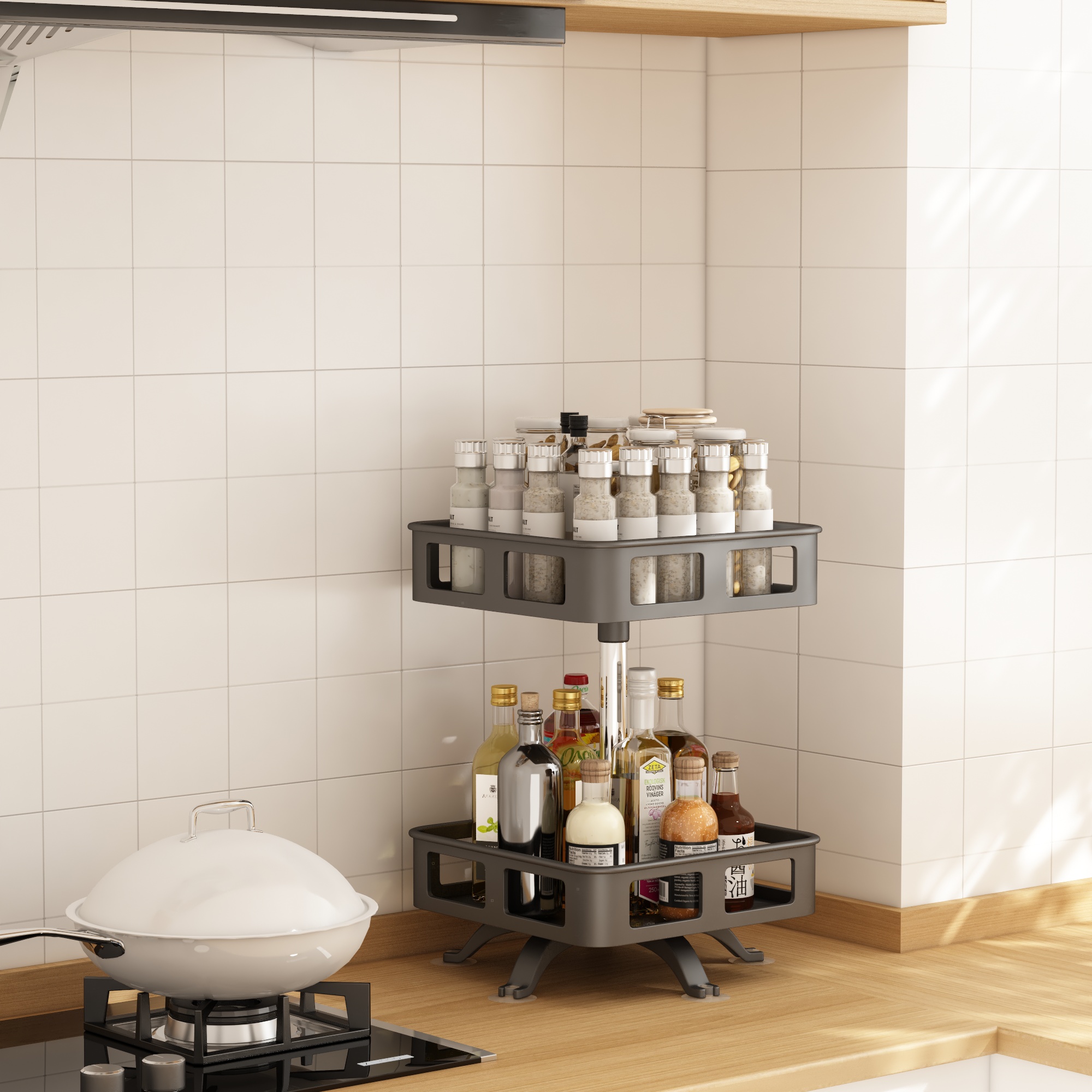 2 strati quadrati neri