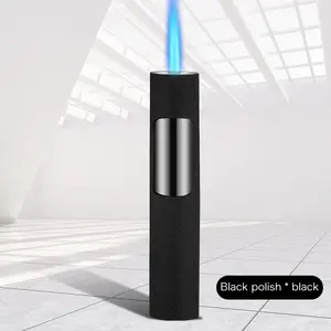 Debang Custom Logo Printing Blue Flame Torch Gas Lighter Windproof Jet Torch Refillable Cigarette Lighter