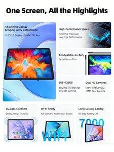 Tablette PC éducative Android 14, 11,6 pouces, 6+128 Go, écran Incell, Wi-Fi, divertissement, appels 4G, prix d'usine - Product Image 6