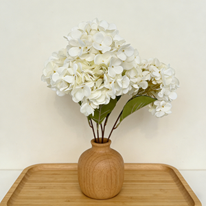 卸売 5頭アジサイ造花 96枚の花びら リアルなフェイクブーケ 色褪せないフラワーデコレーション 結婚式パーティー用 - Product Image 6