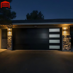<span class=keywords><strong>Porte</strong></span> <span class=keywords><strong>de</strong></span> <span class=keywords><strong>garage</strong></span> sectionnelle moderne résidentielle en acier isolé avec fenêtres en verre trempé, personnalisable pour villa et maison - Product Image 5