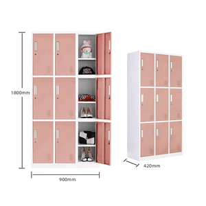 Armoire de rangement en acier moderne à 12 portes pour la maison, la salle de sport, la cuisine, l'école et l'atelier – Meuble polyvalent pour le salon - Product Image 3