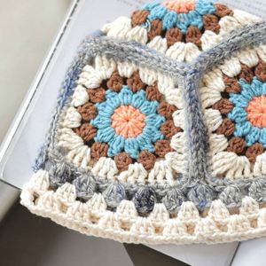 Gorros de Ganchillo Hechos a Mano al por Mayor, Unisex, Coloridos, Personalizados, Gorros de Pescador Tejidos, de Acrílico, para Viaje, 56-58cm de Alto - Product Image 4