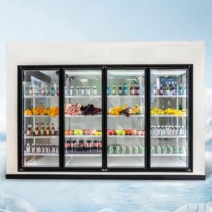 Soğutma et sebze balık meyve küçük endüstriyel güneş enerjili soğuk odalar cam kapi ekran soğutucu ve dondurucu yürümek - Product Image 1