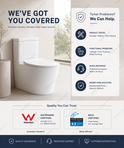 <span class=keywords><strong>WC</strong></span> en céramique deux pièces MWD Watermark Tornado Flush S-Trap 450 mm, installation facile, à poser contre le mur, pour projets hôteliers, vente en gros - Product Image 5