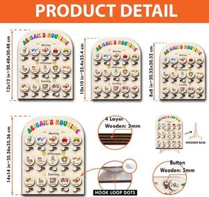 Grafico di lavoro personalizzato in legno, grafico del lavoro di ricompensa del bambino, tabellone del programma, scheda delle responsabilità quotidiane personalizzate per i bambini - Product Image 3