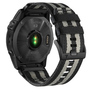 Bracelet de montre en toile de nylon balistique Quickfit 22 26 mm avec boucle à ardillon en acier inoxydable compatible avec <span class=keywords><strong>Garmin</strong></span> Fenix <span class=keywords><strong>7</strong></span> 7X 8 <span class=keywords><strong>Pro</strong></span> <span class=keywords><strong>Tactix</strong></span> 8 - Product Image 6