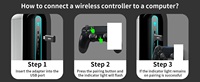 Récepteur de manette de jeu sans fil BT R011 pour PS5, PS4, Switch, PC, Android TV Box, convertisseur de manette de jeu USB