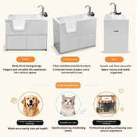 Baignoire Spa pour Animaux en Acrylique, Bassin de Trempage Profond, Fenêtre de Visualisation Transparente, Double Porte, Armoire de Rangement pour Salle de Bain et Magasin d'Animaux, Faible MOQ