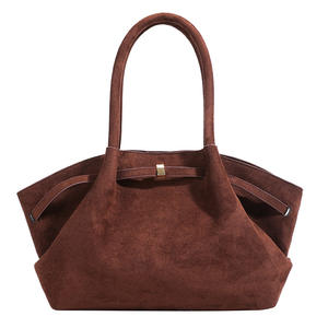 Bolso Tote Retro de PU de Gran Capacidad para Mujer, Novedad Otoño-Invierno, de Alta Gama, con Cierre de Cremallera Sencillo y Costuras de Cadena, de Poliéster - Product Image 1