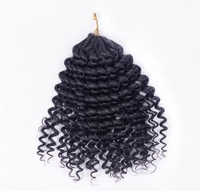Extensions de cheveux en crochet à plumes 100% cheveux humains, invisibles, pré-bouclées, en crochet, bouclées crépues, extensions de cheveux en crochet à plumes
