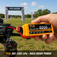 Batterie Lipo TCB RC 2S 3S 4S 5S 6S 7.4V 11.1V 14.8V 18.5V 22.2V 30C-120C à décharge rapide pour drone FPV, quadricoptère et avion à voilure fixe