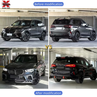 Kit aérodynamique en fibre de carbone style LD pour BMW X5M F95 2019-2022 : Lame avant, jupes latérales, diffuseur arrière LED, aileron arrière, aileron de toit