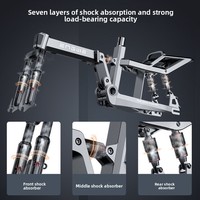 Vélo électrique pliable Yingwei 48V avec cadre en alliage d'aluminium, batterie au lithium, suspension multi-liens confortable pour hommes et femmes