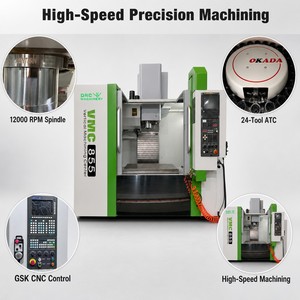 <span class=keywords><strong>เครื่อง</strong></span>จักรกลซีเอ็นซี 5 แกน รุ่น VMC855 สำหรับงานกัดโลหะ ความแม่นยำ ±0.005 มม. ระบบ BT40 GSK สำหรับการผลิตแม่พิมพ์และอุตสาหกรรมการบินและอวกาศ - Product Image 3