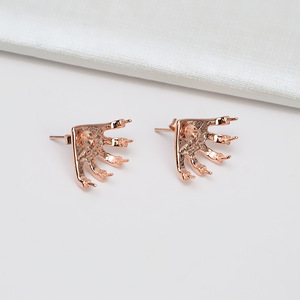 Boucles d'oreilles en argent S925 version coréenne, bijoux en perles simples à faire soi-même avec surface lisse, 5 à 8 perles, accessoires de bijoux personnalisés - Product Image 4