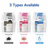 Boîte déshumidificatrice en gros de 500 ml, absorbant d'humidité au chlorure de calcium OEM, anti-moisissure, pour placard et maison