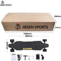 Longboard électrique S4 avec roues 97PU, planche en érable canadien 9 plis, moteur double courroie 1000W, autonomie 30KM, vitesse maximale 45KM/H