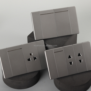 Moderno Nuevo Delgado Super ultra Delgado Dorado Gris Blanco Negro Egipto Bolivia Perú Luz eléctrica Interruptor de pared y toma de corriente - Product Image 6