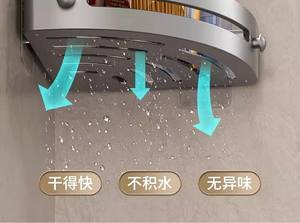 Estante de Almacenamiento Triangular para Baño, <span class=keywords><strong>Sin</strong></span> Perforaciones, Montado en la <span class=keywords><strong>Pared</strong></span>, para Baño, Lavabo, Ducha, Esquina - Product Image 4