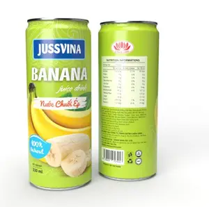 330毫升JUSSVINA香蕉汁无糖OEM ODM果汁品牌批发价饮料