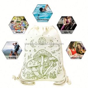 2024 New Designed Logo Wholesales Low Price Advertising 100% Polyester Cotton Oxford Gym Custom Sports <b>Backpack</b> <b>Drawstring</b> Bag - Product Image 6