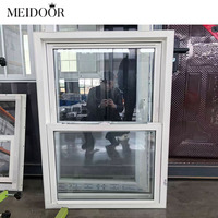 Fenêtre de maison en PVC blanc, style nord-américain, simple ou double battant, économique, avec moustiquaire