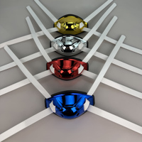 Sangles de menton rigides pour casque de football américain, adaptées aux adultes et aux jeunes, impression de logo sportif, argent