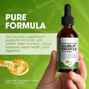 <span class=keywords><strong>Best</strong></span> Seller personalizzato Private Label 60ml puro organico Soursop Graviola foglia estratto liquido goccia con multivitaminici per spinta immunitaria - Product Image 2