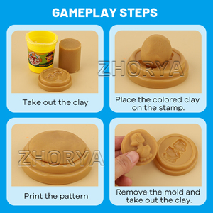 Zhorya - Juego de 12 colores de arcilla para modelar de secado al aire, no tóxica, suave, para manualidades creativas, juguete educativo para niños con caja de almacenamiento - Product Image 5