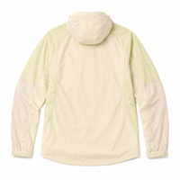 Vestes de randonnée imperméables personnalisées, en nylon crème, à capuche, coupe-vent, légères, avec fermeture éclair intégrale, pour la randonnée en plein air.