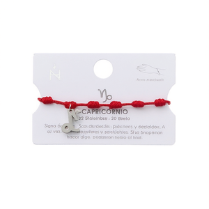 Braccialetto Festival dei Sette Stelle di Capricorno, Cordoncino Rosso in Acciaio Inossidabile, Bracciale con Charm Fatto a Mano per Segno Zodiacale - Product Image 2